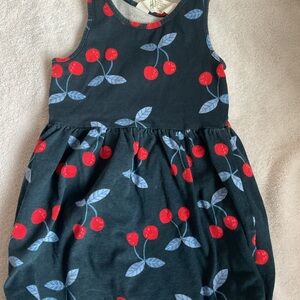 H&M Navy Dress with Red Cherry Print